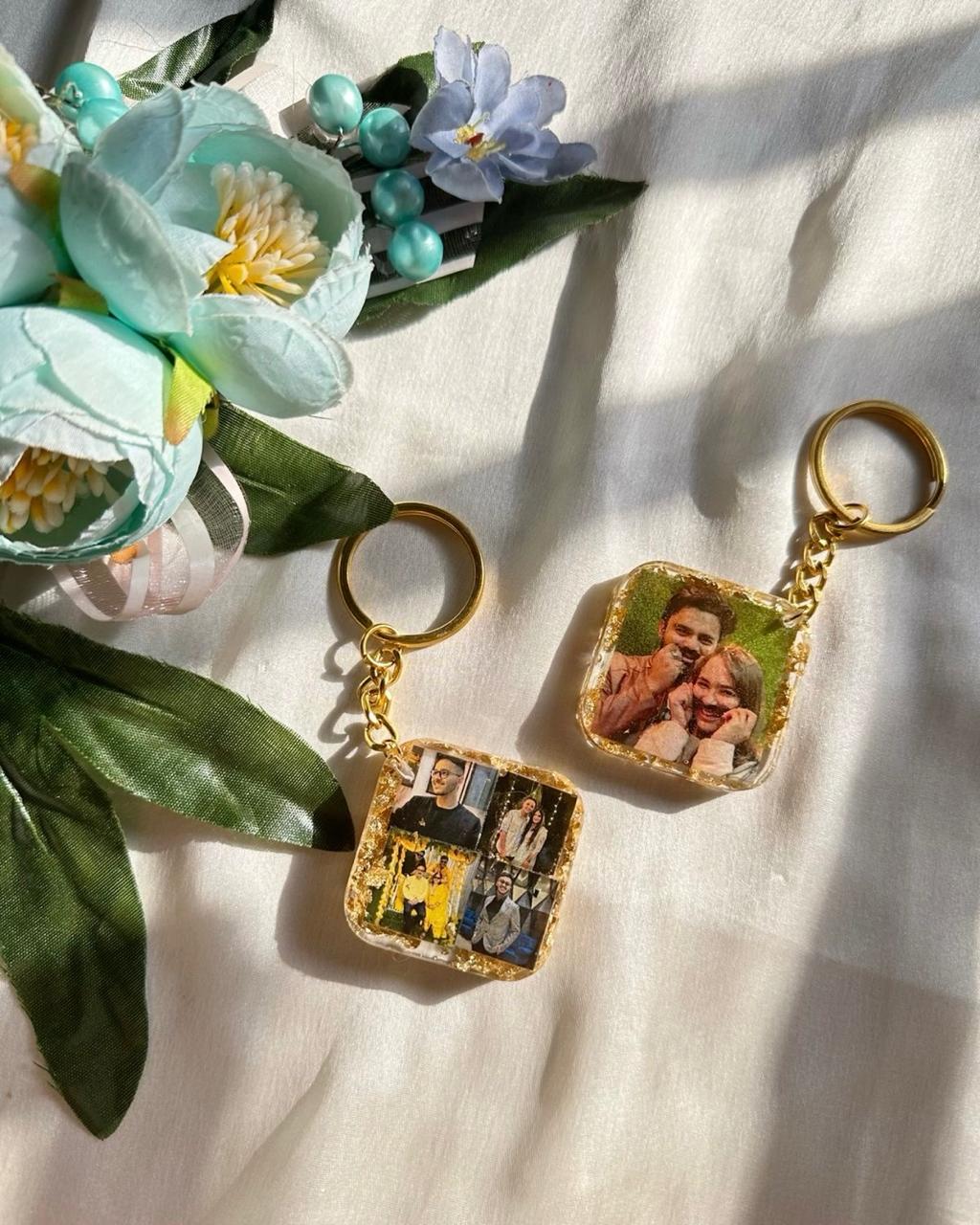 Resin Photo Keychain - Square