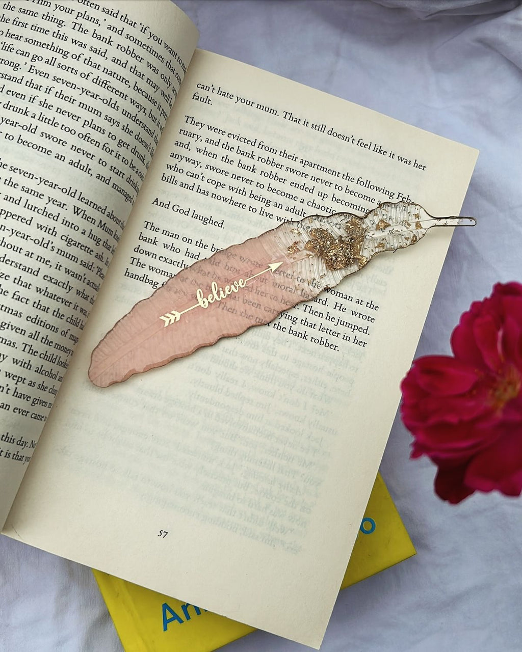 Resin Feather Bookmark