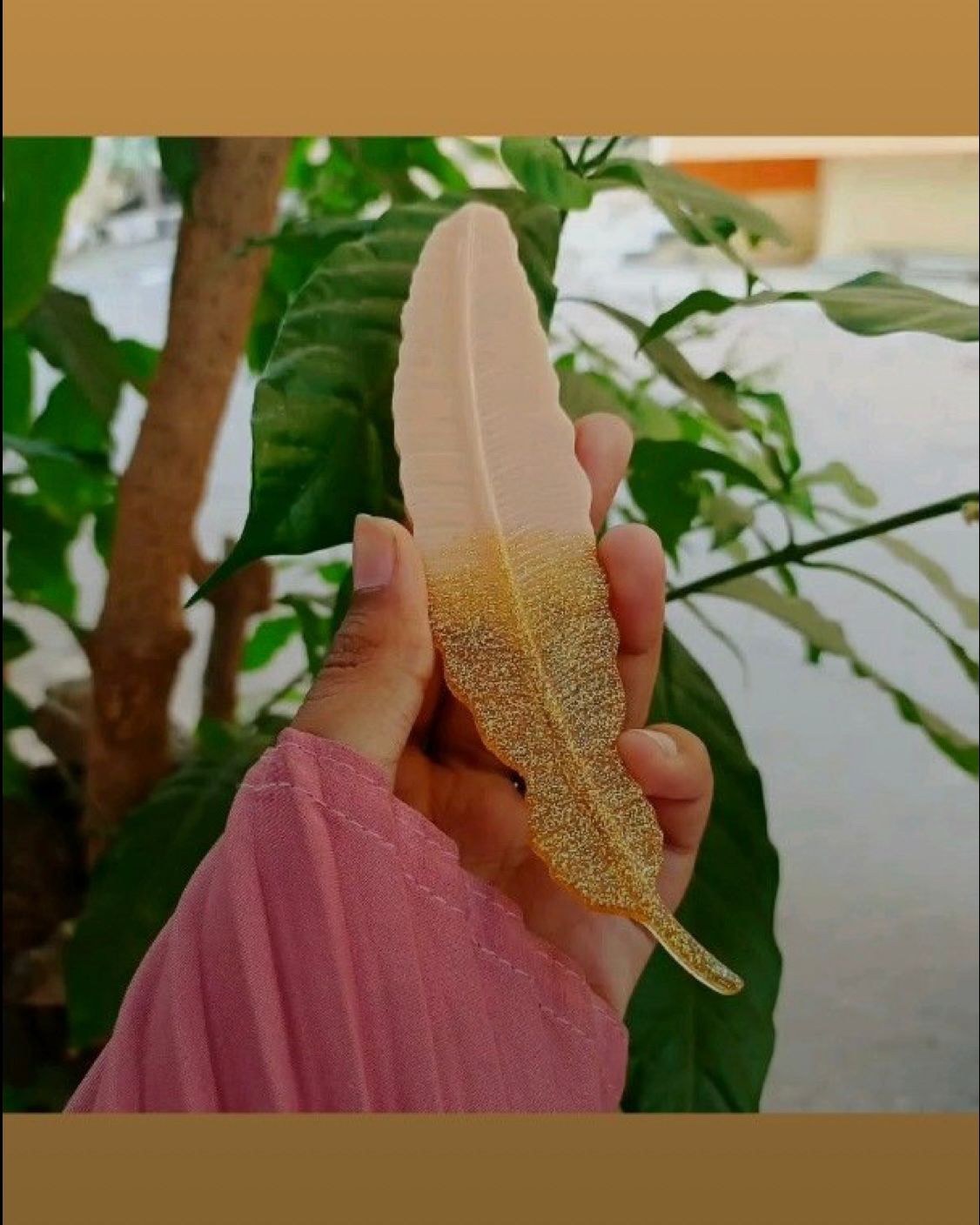 Resin Feather Bookmark