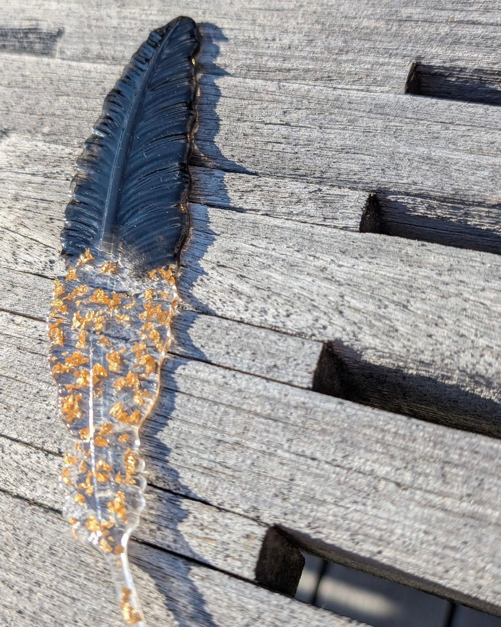 Resin Feather Bookmark