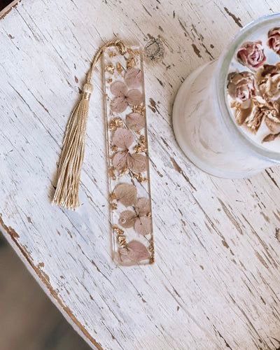 Resin Bookmark with Preserved Flower