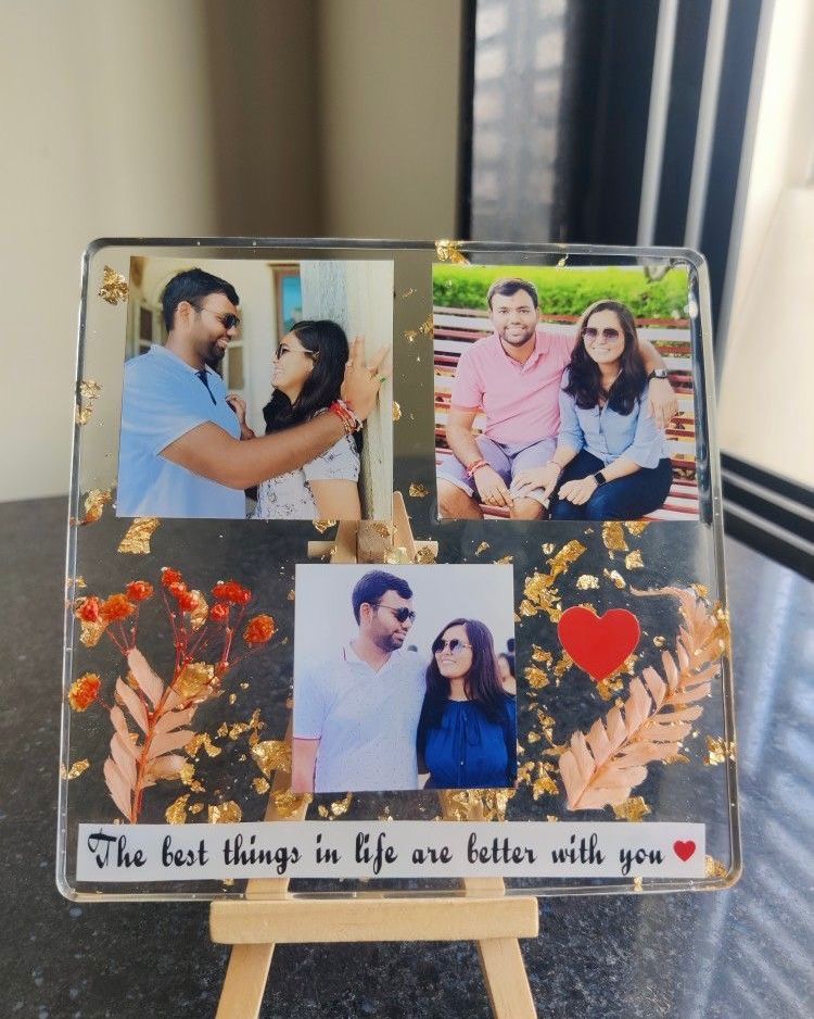 8 IN Personalized Resin Photo Frame - Square