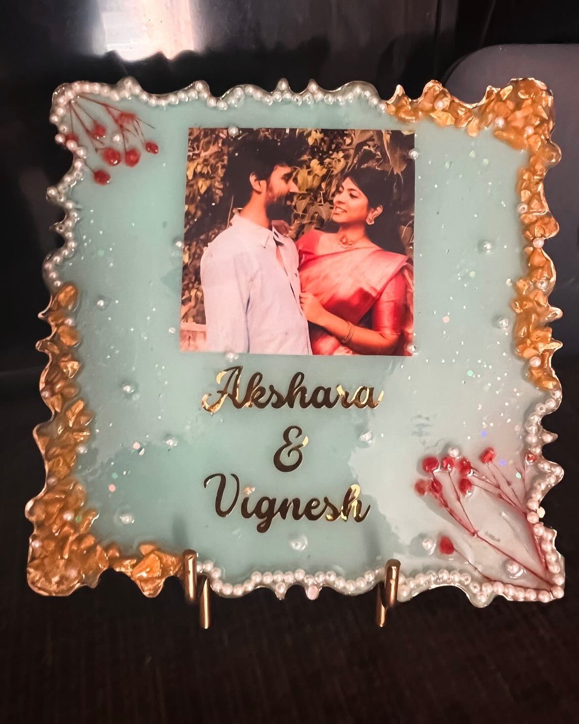 10 IN Personalized Resin Photo Frame - Square